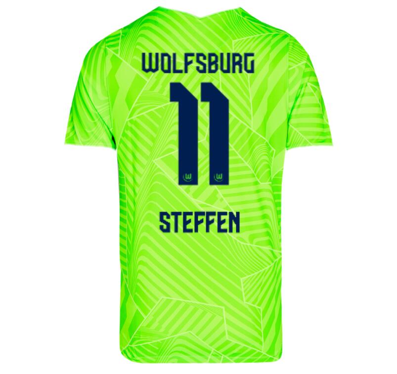 2021/22 Wolfsburg Home Kit Soccer Jersey with Steffen 11 printing